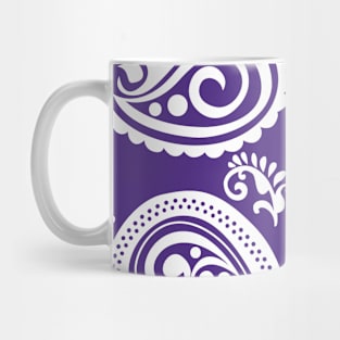 Mandala Pattern Purple and White Halloween Fall Autumn Season Mug